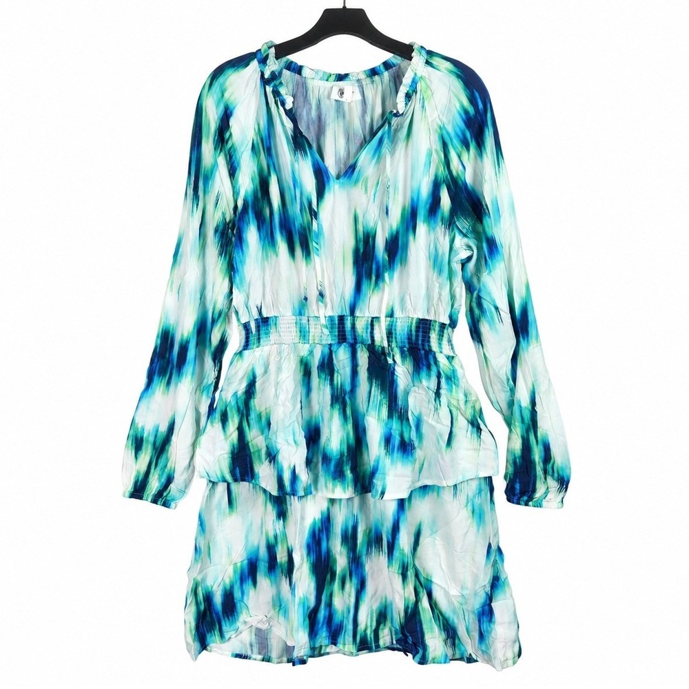 Candace Cameron Bure Mini Dress Womens 3X Petite Blue Jade Boho Office A593162